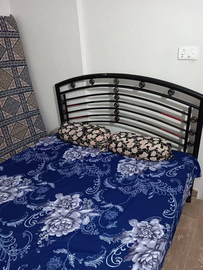 Almost New Iron Bed (Mattress Included)