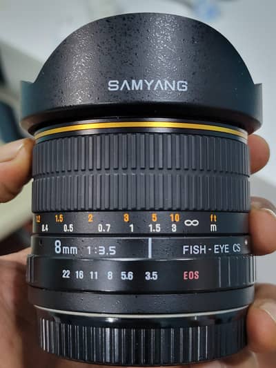 Canon Mount Samyang 8mm f/3.5 Fish Eye Lens