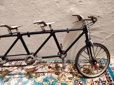 1:10 scale die-cast miniature model of a 6-seater tandem bicycle.
