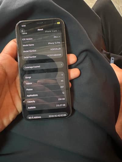 Iphone 12 pro 256 gb all ok hai female hand mobile ha