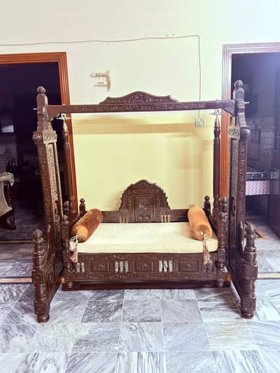 chinioti wooden ottoman