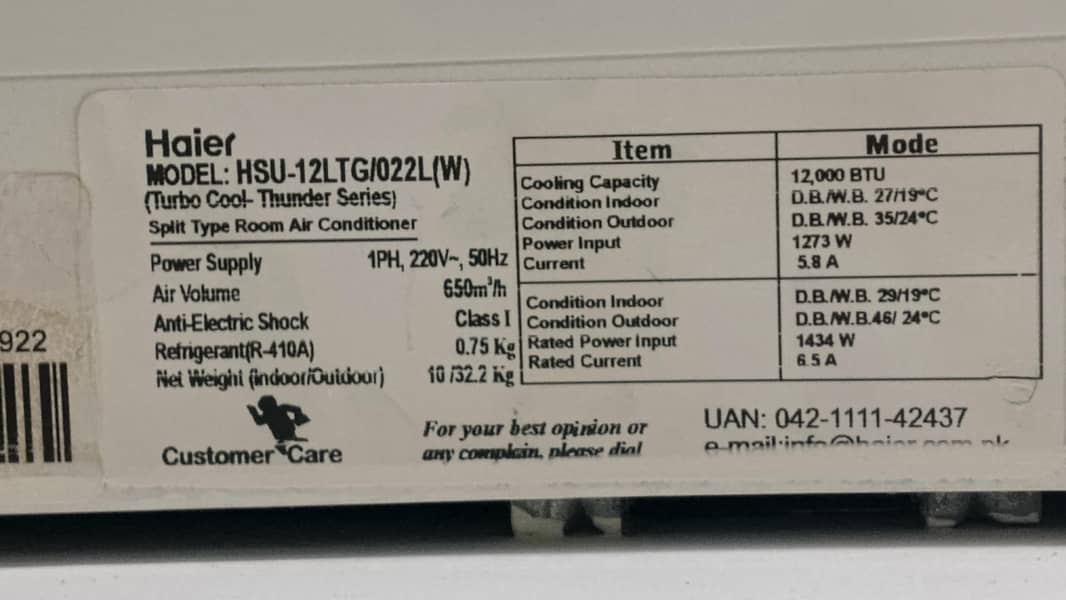 1 Ton Split ac 2