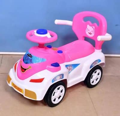 Baby Ride On Push Car Toy Steering Horn Back Support 1-3 Yrs