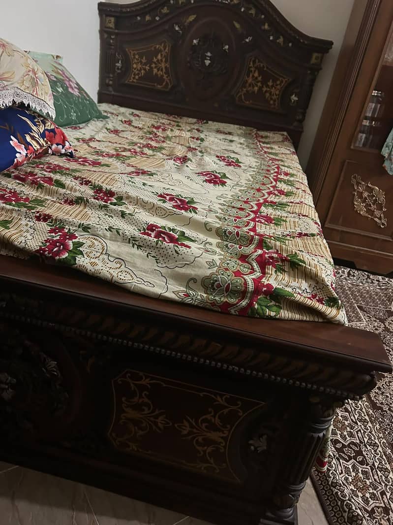 single Woden bed one side table 2