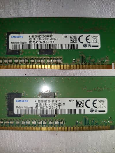 Cpu Ram 4 + 4 = 8 Gb Total