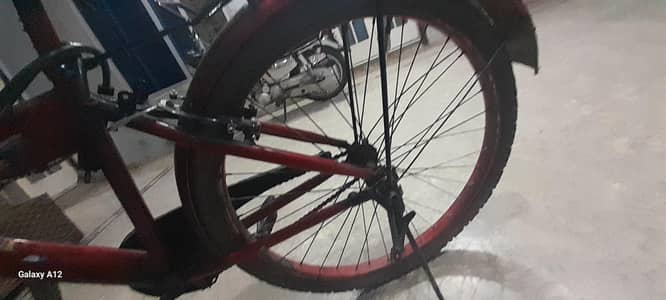 used cycle with seat cover and lights