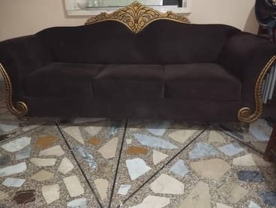 Luxury3+2+1 SofaSet Sale|Velvet Fabric|Excellent Condition|Urgent Sale