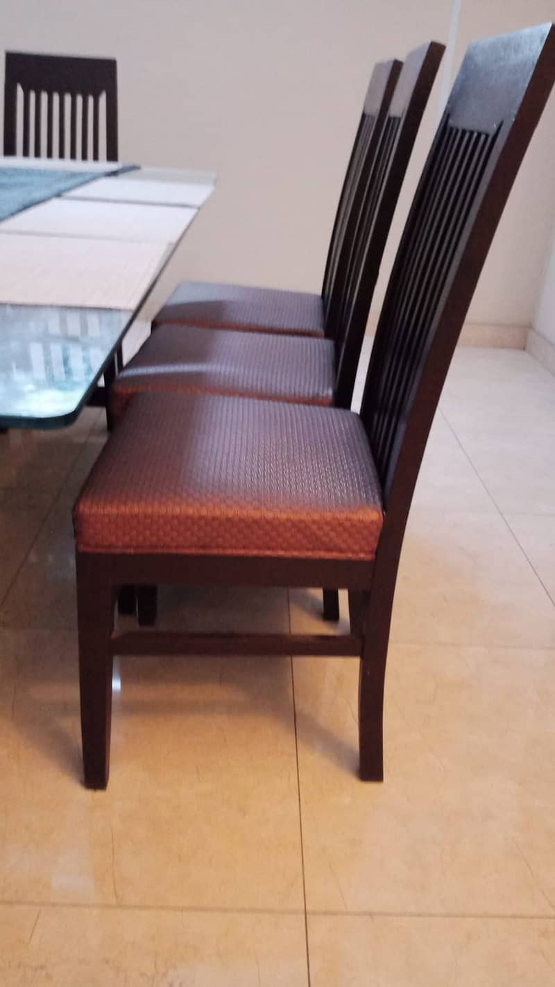 Solid wood and Glass 8 Sitter Dining Table Set 1