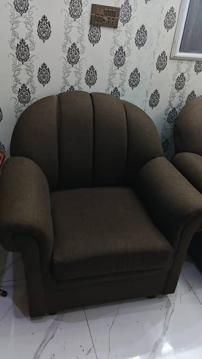 Dark Brown Sofa Set 3+2+1 Seater | Excellent Condition