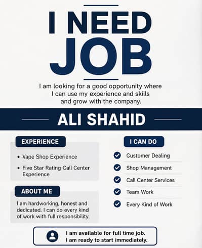 looking for job