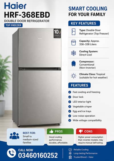 Haier Fridge HRF-368EBD For Sale