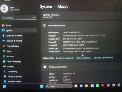 Dell Latitude 5310 Core i7 10th gan