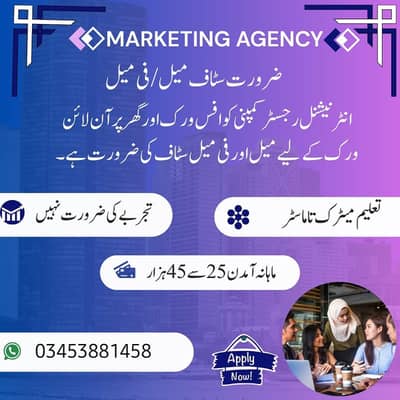 Male and Female Staff Required