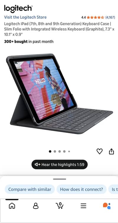 Logitech Smart Folio pro for ipad pro 1st-4th Generation (11 inches)