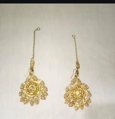Golden Crystal Bridal Jewelry Set | Traditional Wedding Necklace Set 