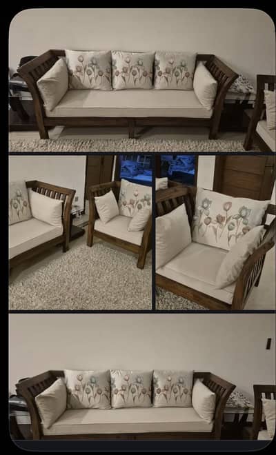 5 Seater Wooden Sofa
