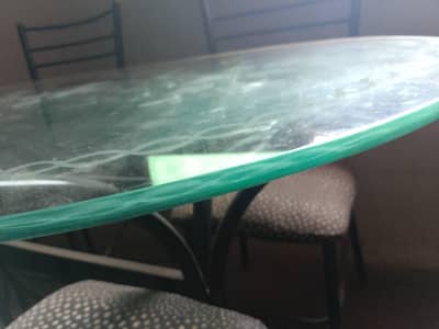 DINING TABLE WITH SIX CHAIR