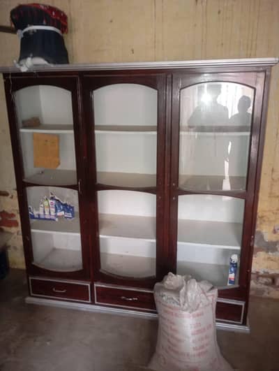 wooden showcase
