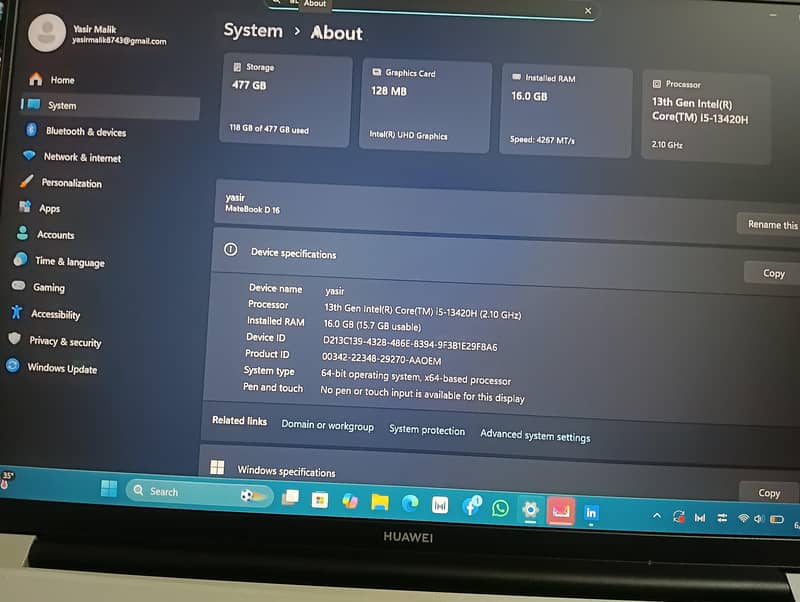Huawei NoteBook D16 2