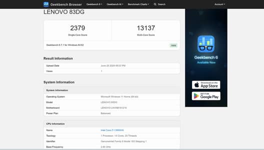 Lenovo Legion 5 16IRX9 83DG i7-13650HX 16GB DDR5 2K 165Hz