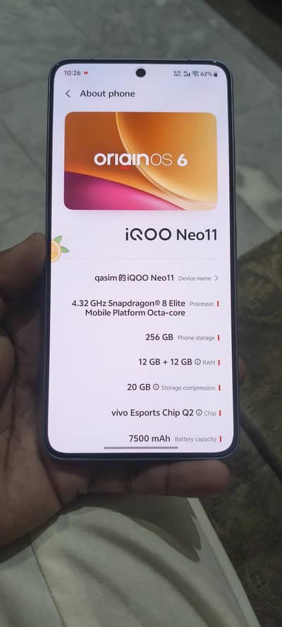 Vivo iQOO Neo 11 full box 12+12 gb 256 gb