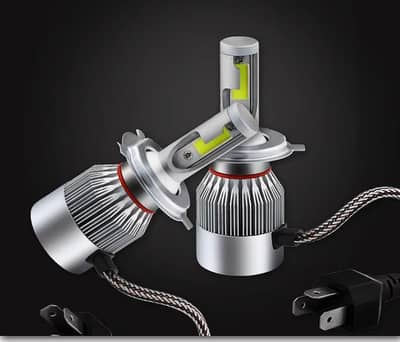 2PCS C6 H4 LED Headlight Bulbs – 72W 7600LM