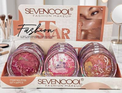 Seven Cool Powder Highlighter Pack of 12Pcs