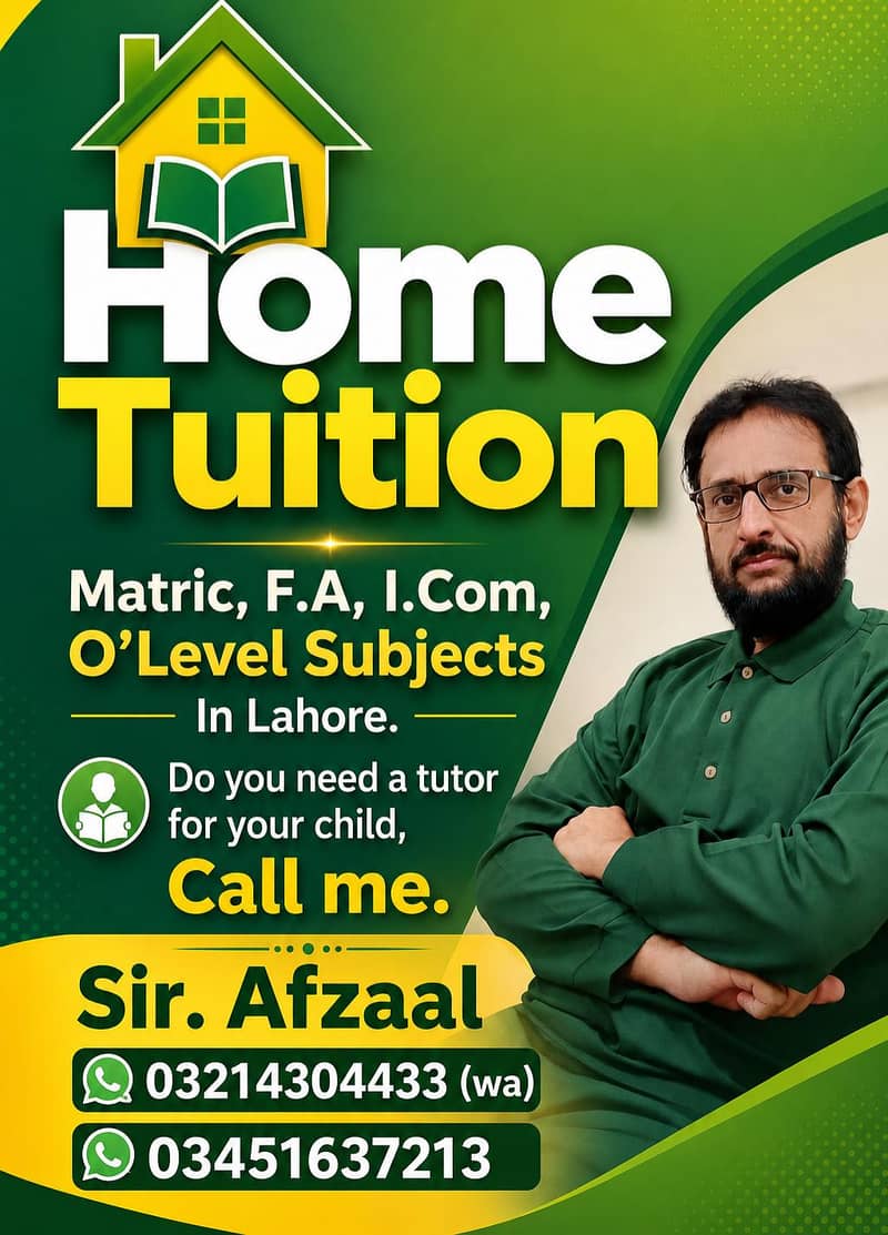 tutor. Lahore 0