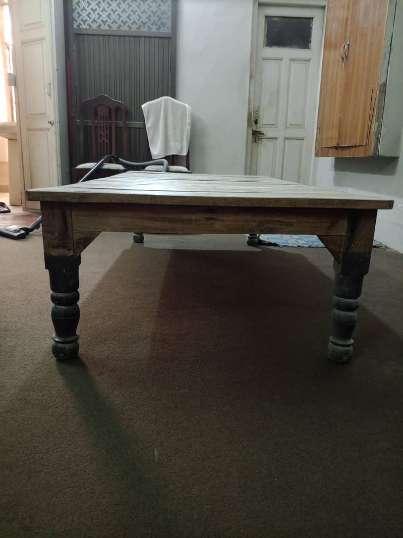 Solid Wood Rustic Coffee Bed – Handmade & Durable 1