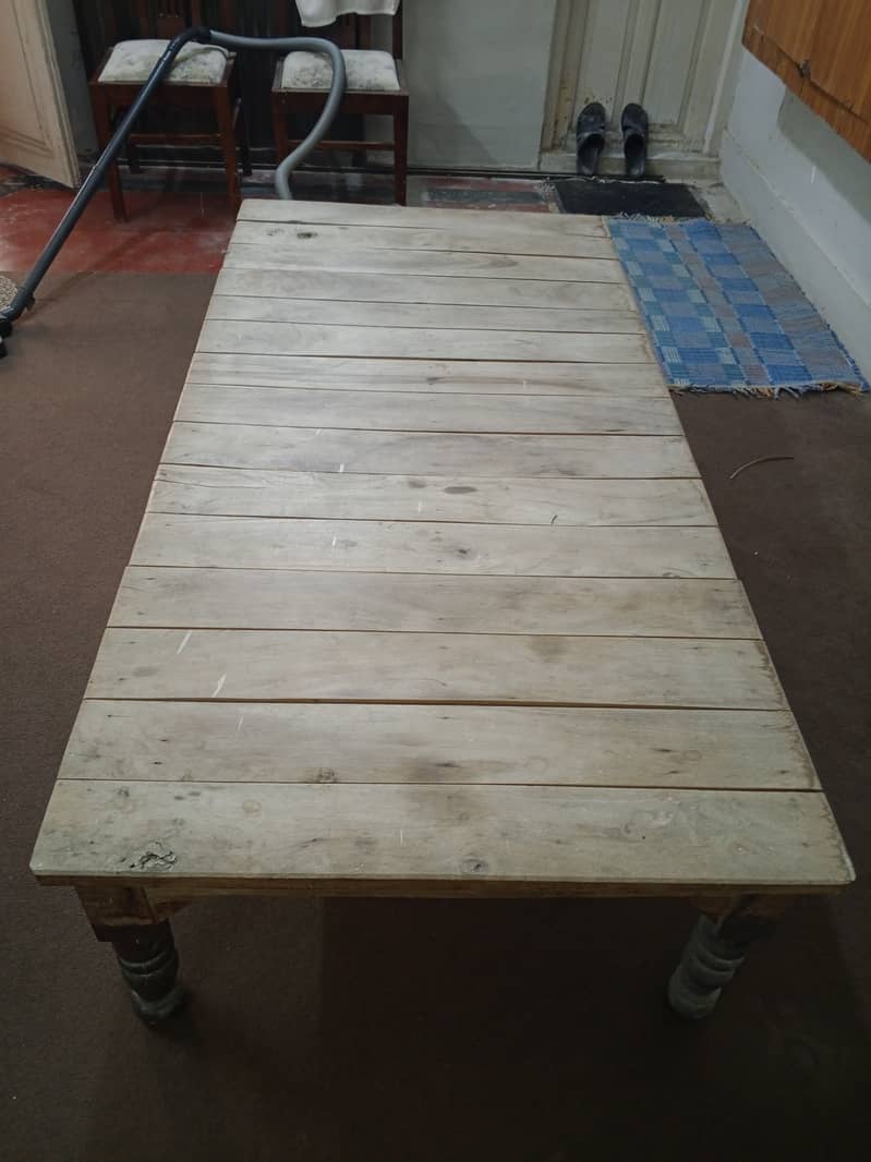 Solid Wood Rustic Coffee Bed – Handmade & Durable 2