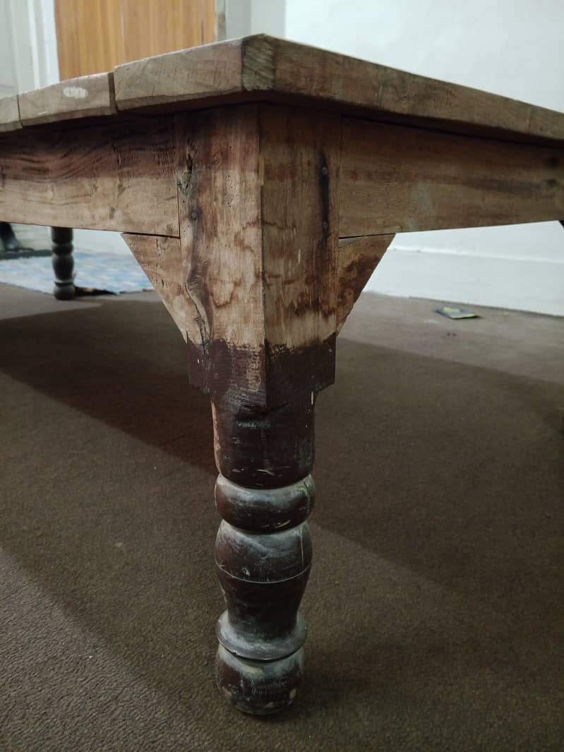 Solid Wood Rustic Coffee Bed – Handmade & Durable 3