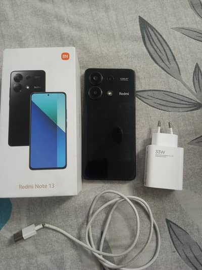 Redmi Note 13 8GB/256GB PTA Approved | Box Charger Cable | Black