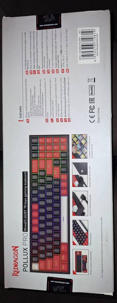 Redragon POLLUX PRO Gaming Keyboard Red Switch