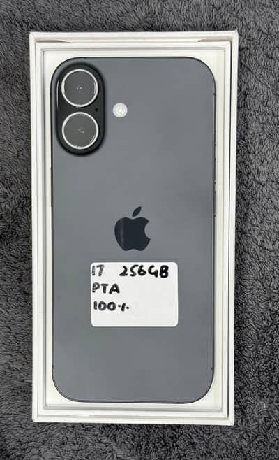 Apple iPhone 17 256gb black color Pta Approved Complete Box