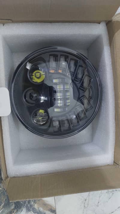 Universal 7 inch LED Motorcycle Headlight | High and low beam DRL