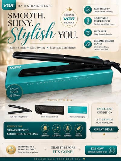 VGR Original Hair Straightener (Brand New)