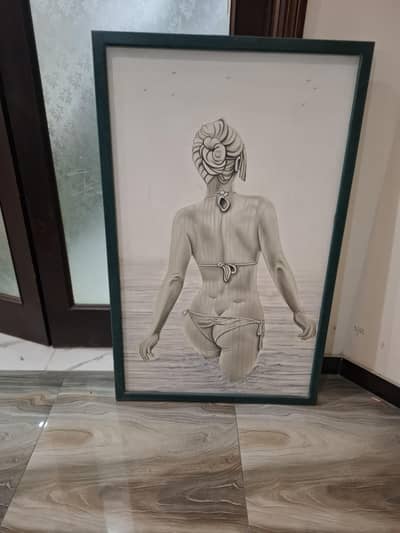 painting with dreamy girl