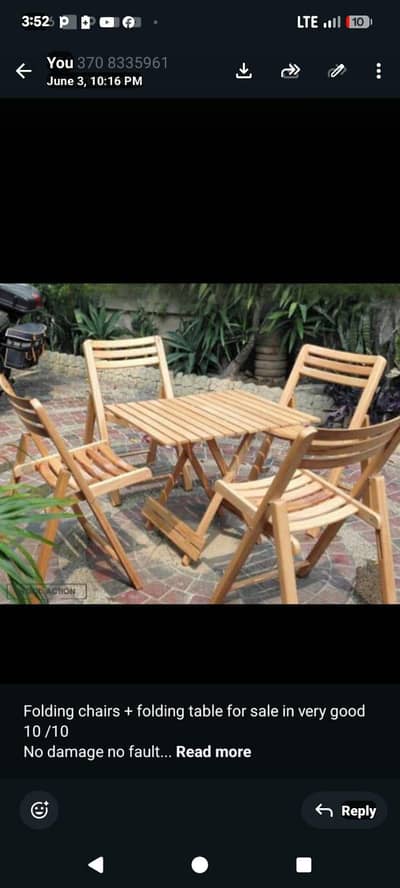 folding chair and folding table set