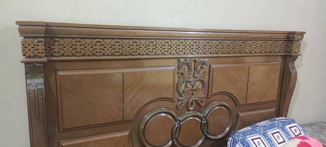 King Size Wooden Bed Set with Dressing Table
