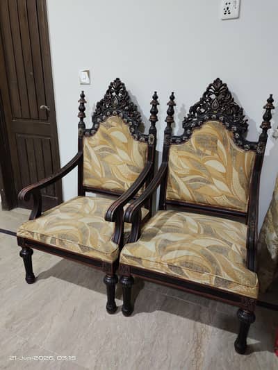 2 Big Chairs Chinioti pure wood for sale