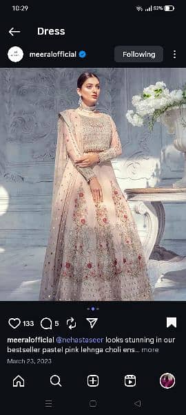 Meraal Brand Lehnga, shirt amd heavily embroidered dupata