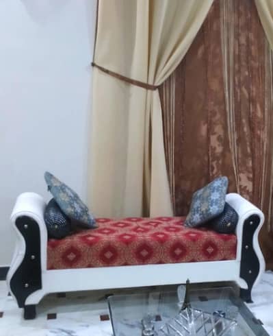Stylist 3 Seater Deewan & 2 door Cupboard & Curtains