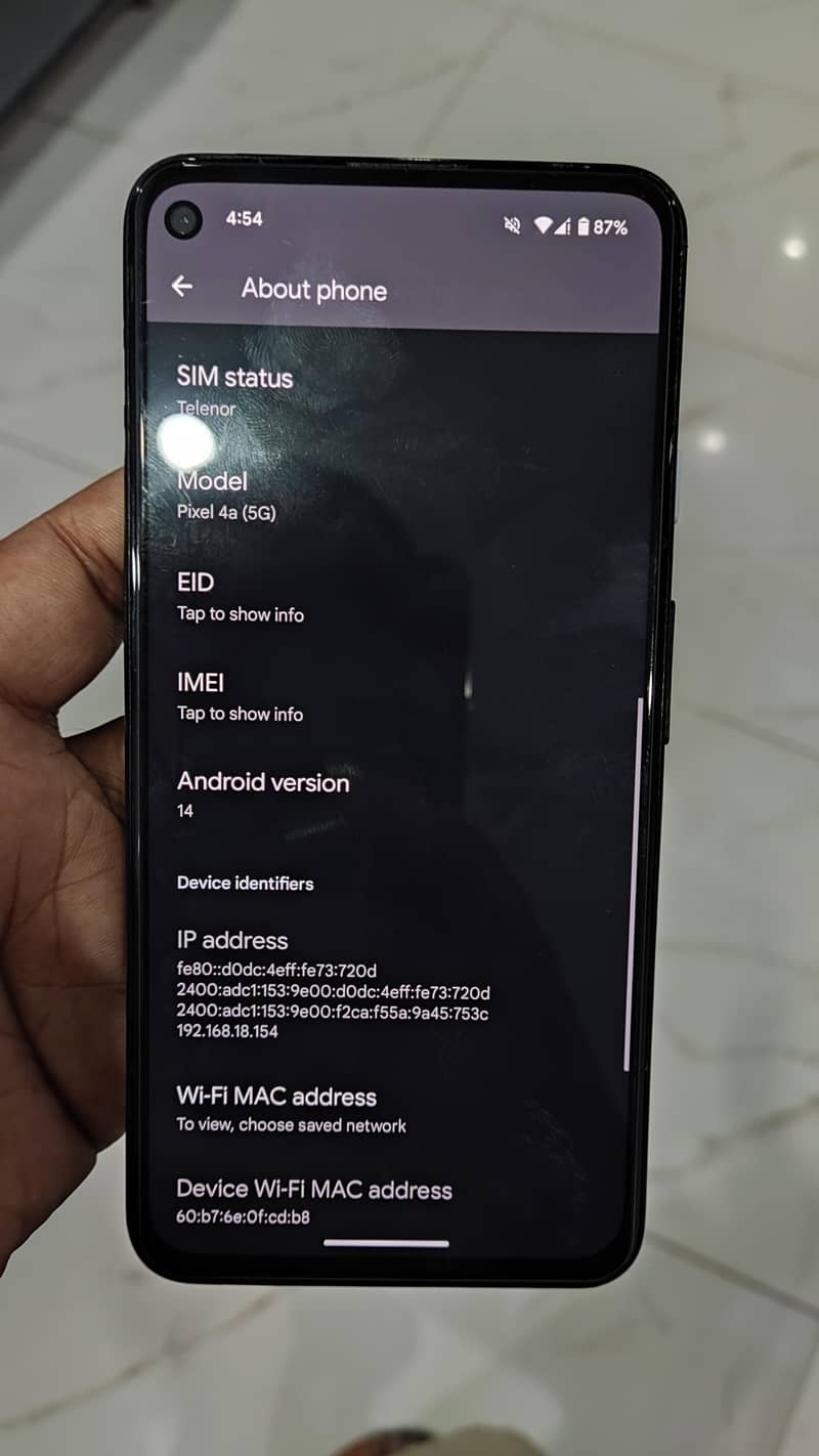 Google Pixel 4a5g 6