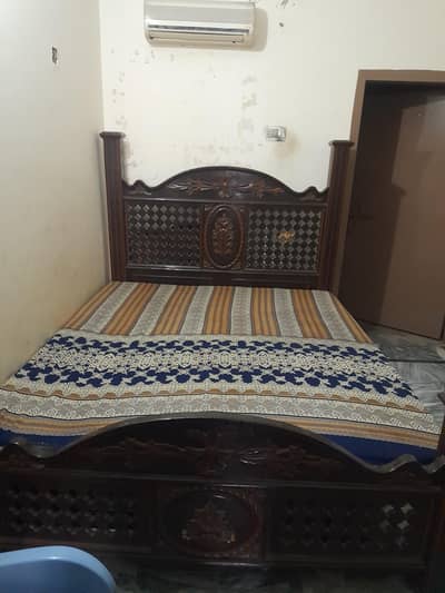 bed with  mattress