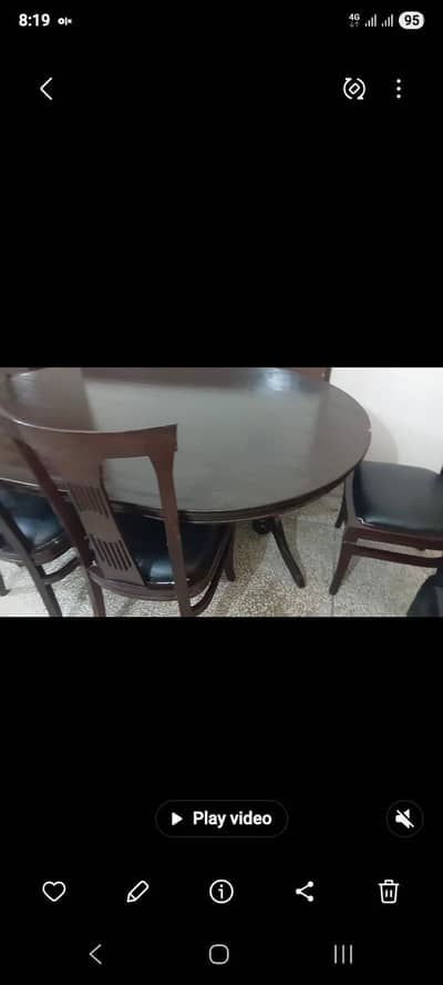 6 chairs dining table
