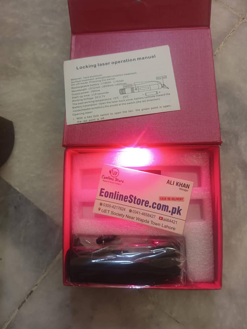 Laser Red LED light Rechargeable Laser pointer long Range 3