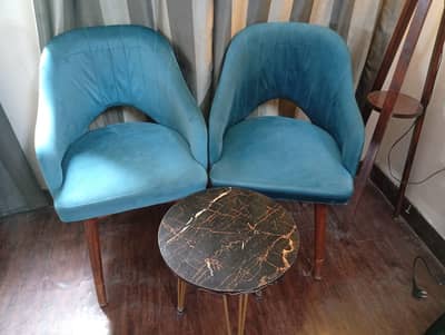 Wooden Chairs with table