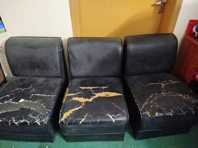 3 x Single Sofa without poshish