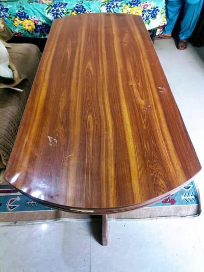 Wooden Dining table with 6 chairs