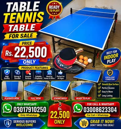  Table Tennis Table For Sale 